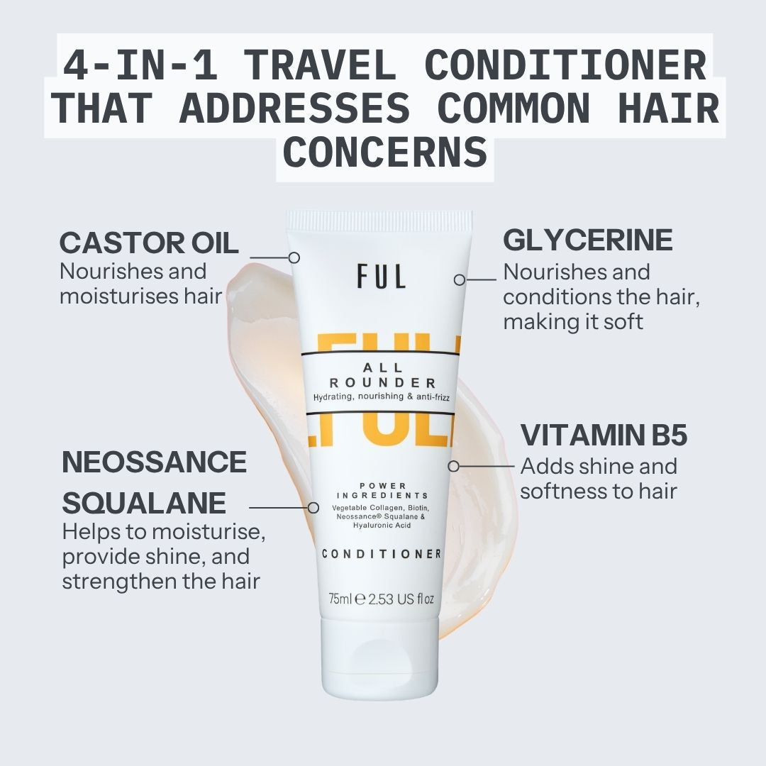 FUL All-Rounder Conditioner Mini 75ml – Moisturising Sulphate-Free Care for Dry, Frizzy Hair