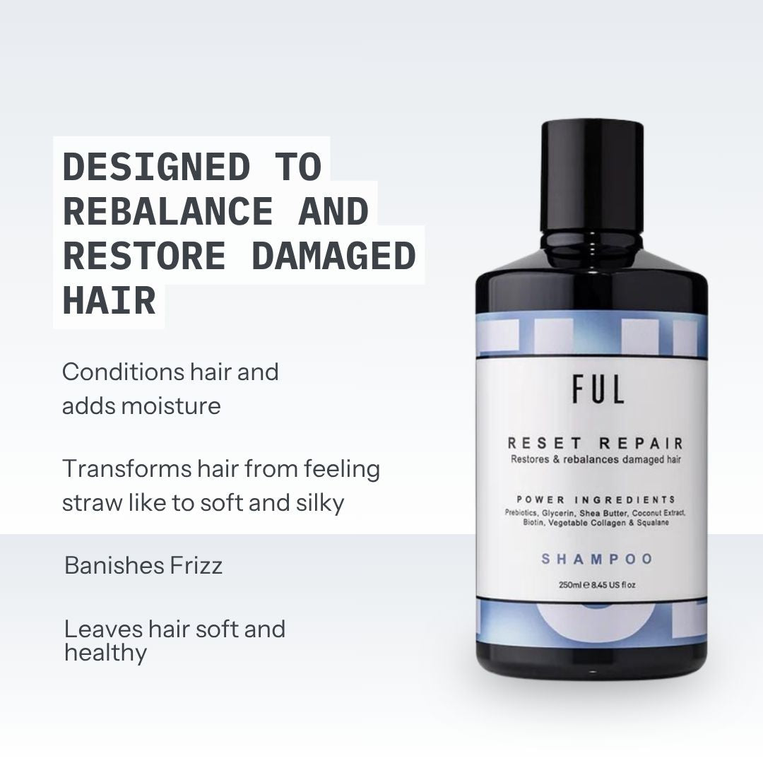 FUL Reset Repair Shampoo 250ml – Strengthening Cleanser for Dry, Damaged or Thinning Hair
