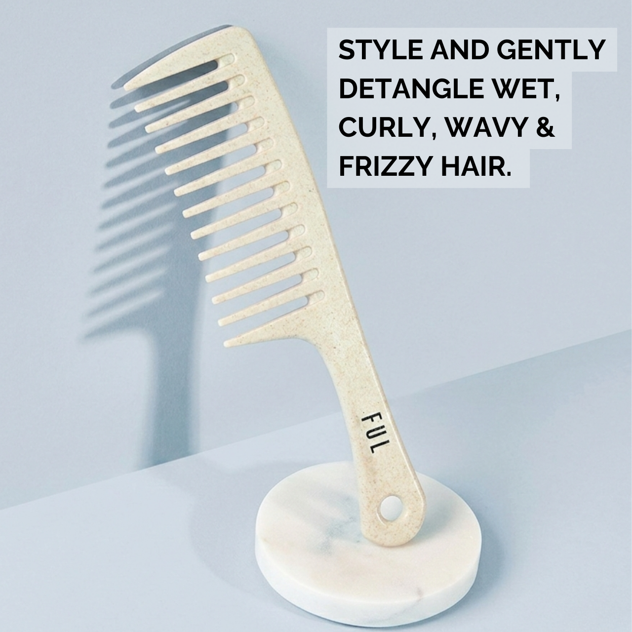 FUL Wide Tooth Comb – Tangle-Free Detangling for Wet, Curly, Wavy & Frizzy Hair