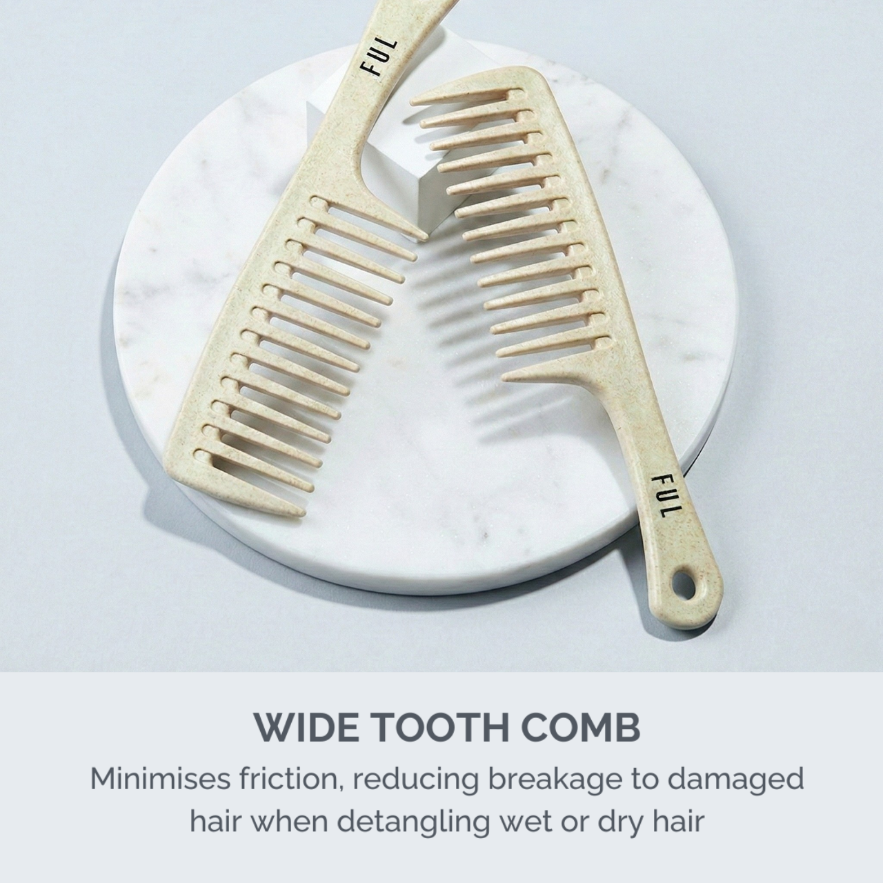 FUL Wide Tooth Comb – Tangle-Free Detangling for Wet, Curly, Wavy & Frizzy Hair