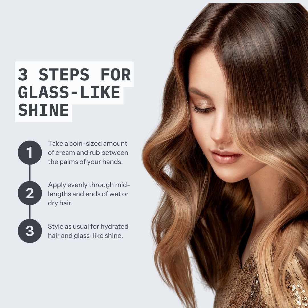FUL Gloss and Shine Styling Cream 40ml – Lightweight Anti-Frizz, Heat Protection, Hydration & Radiant Shine