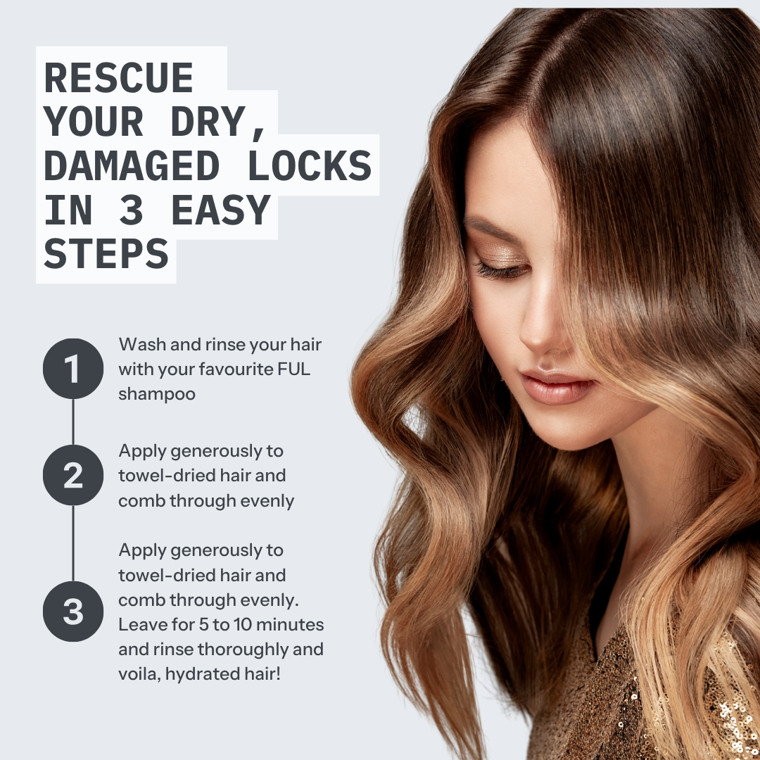 FUL Intense Moisture Hair Mask Mini 60ml – Deep Hydration for Dry, Damaged or Curly Hair