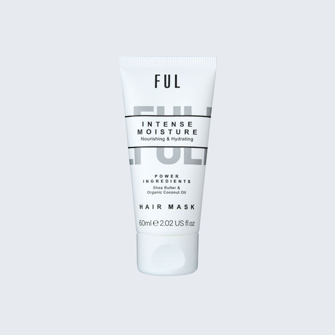 FUL Intense Moisture hair mask tube on a light gray background