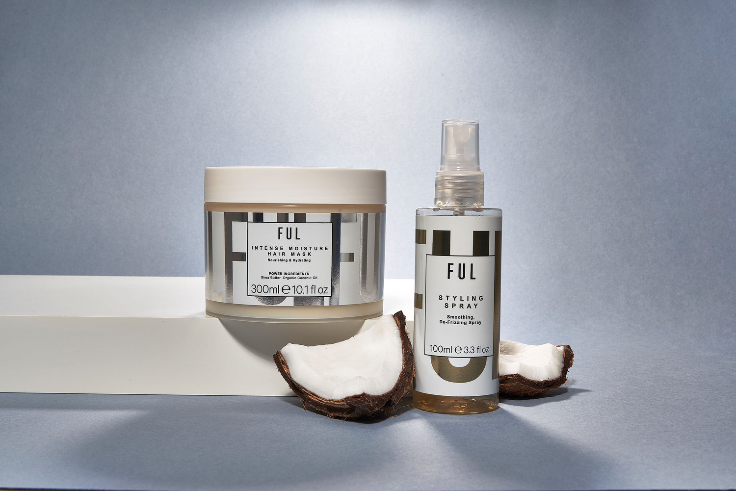 FUL Intense Moisture Hair Mask, FUL Hair Mask, FUL London Intense Moisture Hair Mask, FUL Styling Spray, FUL London Styling Spray, Styling Spray, FUL London Hair Mask, FUL London, FUL, Hair Mask, Intense Moisture Hair Mask, products to achieve soft hair