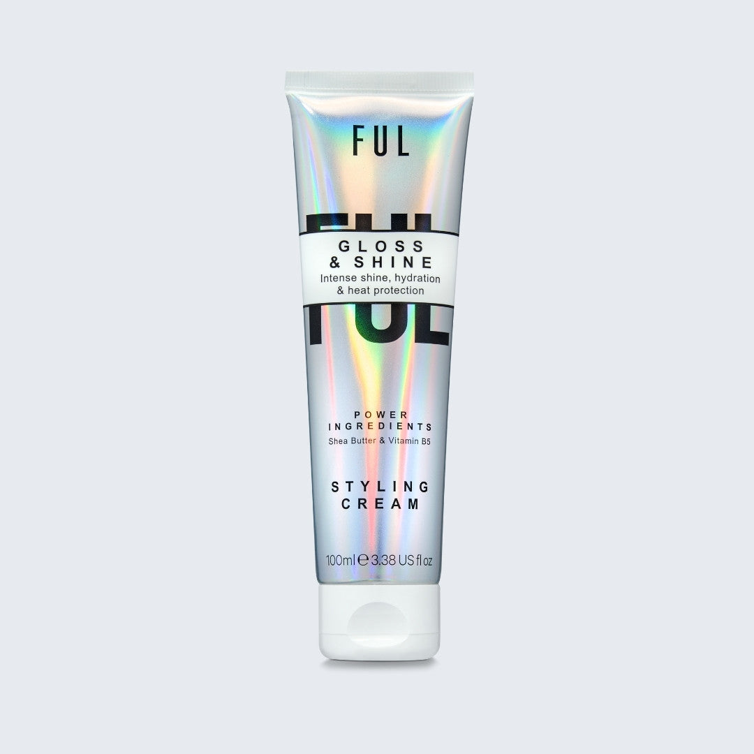 Tube of FUL Gloss & Shine Styling Cream on a light gray background