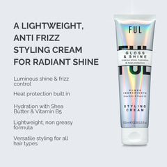 Ful styling cream tube with product details on a light gray background