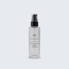 Skincare serum bottle labeled 'FUL' on a light gray background