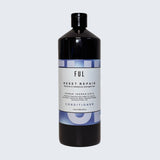 Black bottle of FUL Reset Repair Conditioner on a light gray background