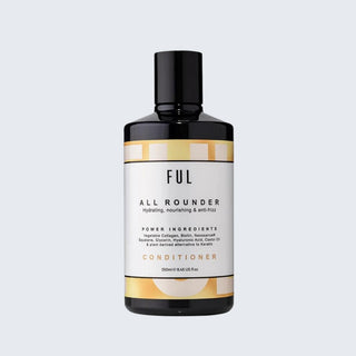 Bottle of FUL All Rounder Conditioner on a light gray background