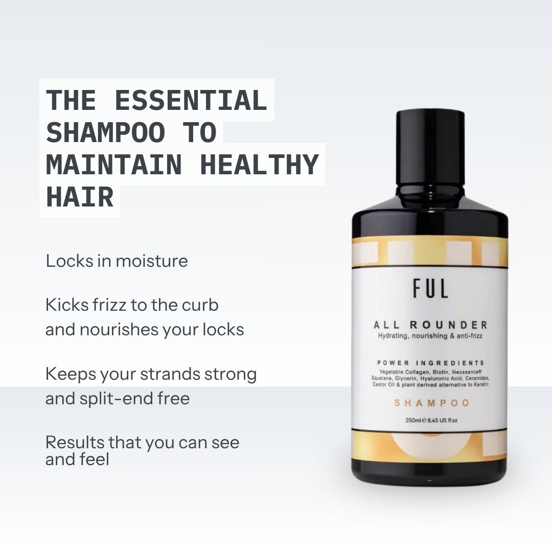 FUL All-Rounder Shampoo 250ml – Sulphate-Free Cleanser for Dry, Damaged & Frizzy Hair