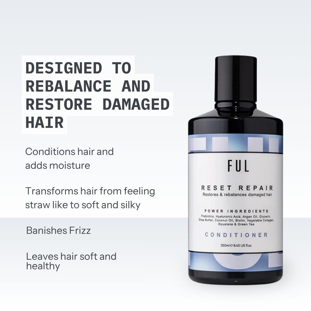 FUL Reset Repair Conditioner 250ml – Deep Treatment for Dry, Damaged or Curly Hair | Nourish & Detangle
