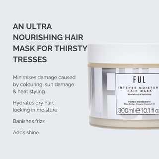 Ful Intense Moisture Hair Mask jar with text on a white background