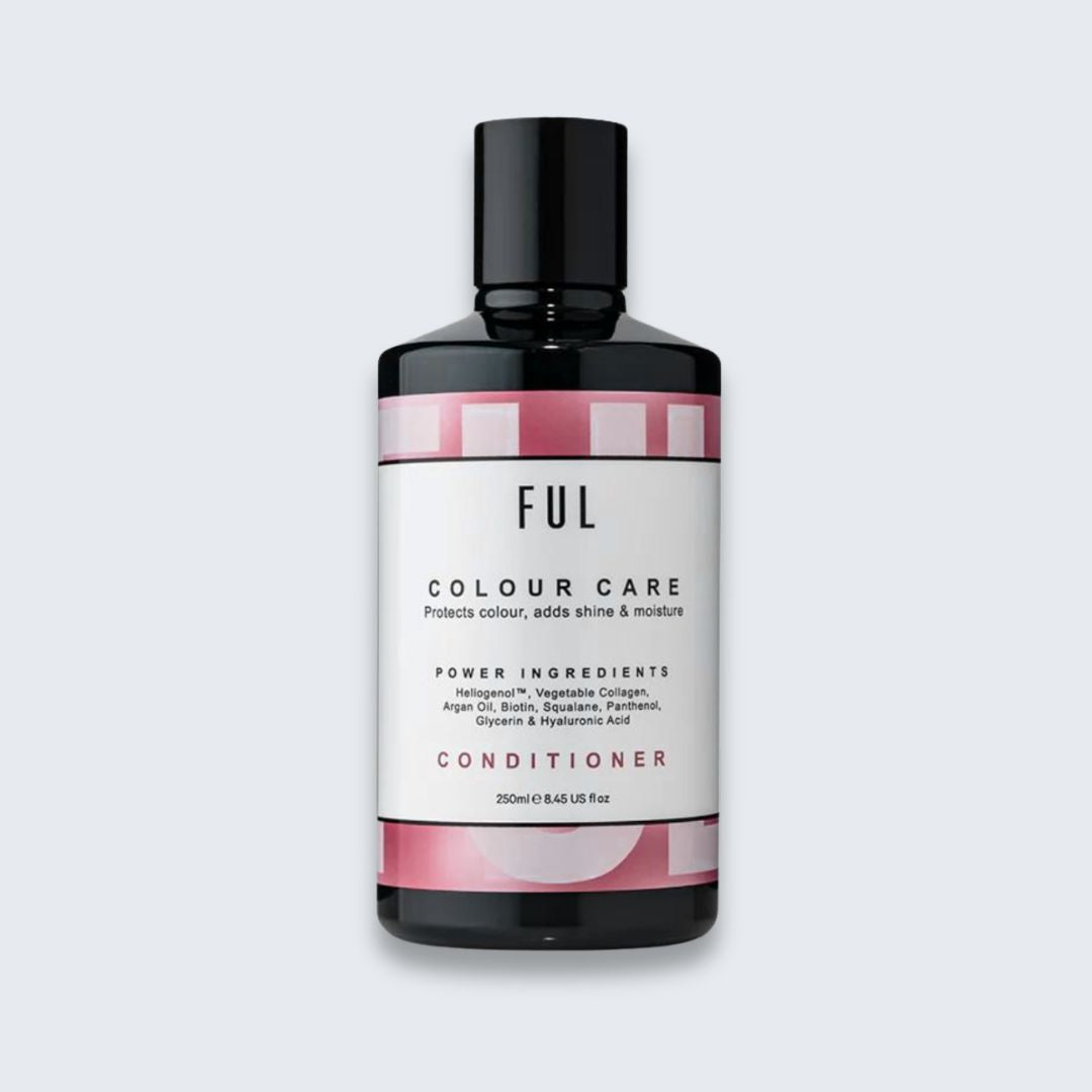 Bottle of FUL Colour Care Conditioner on a light gray background