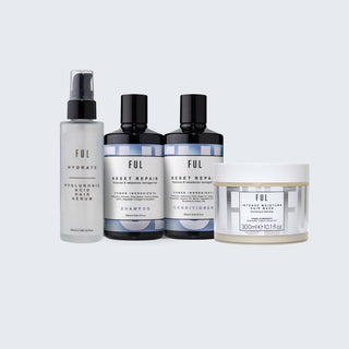 FUL hair care product set on a light gray background