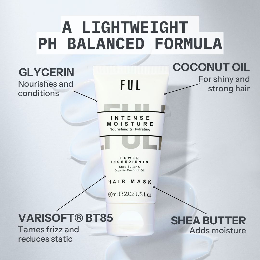 FUL Intense Moisture Hair Mask Mini 60ml – Deep Hydration for Dry, Damaged or Curly Hair
