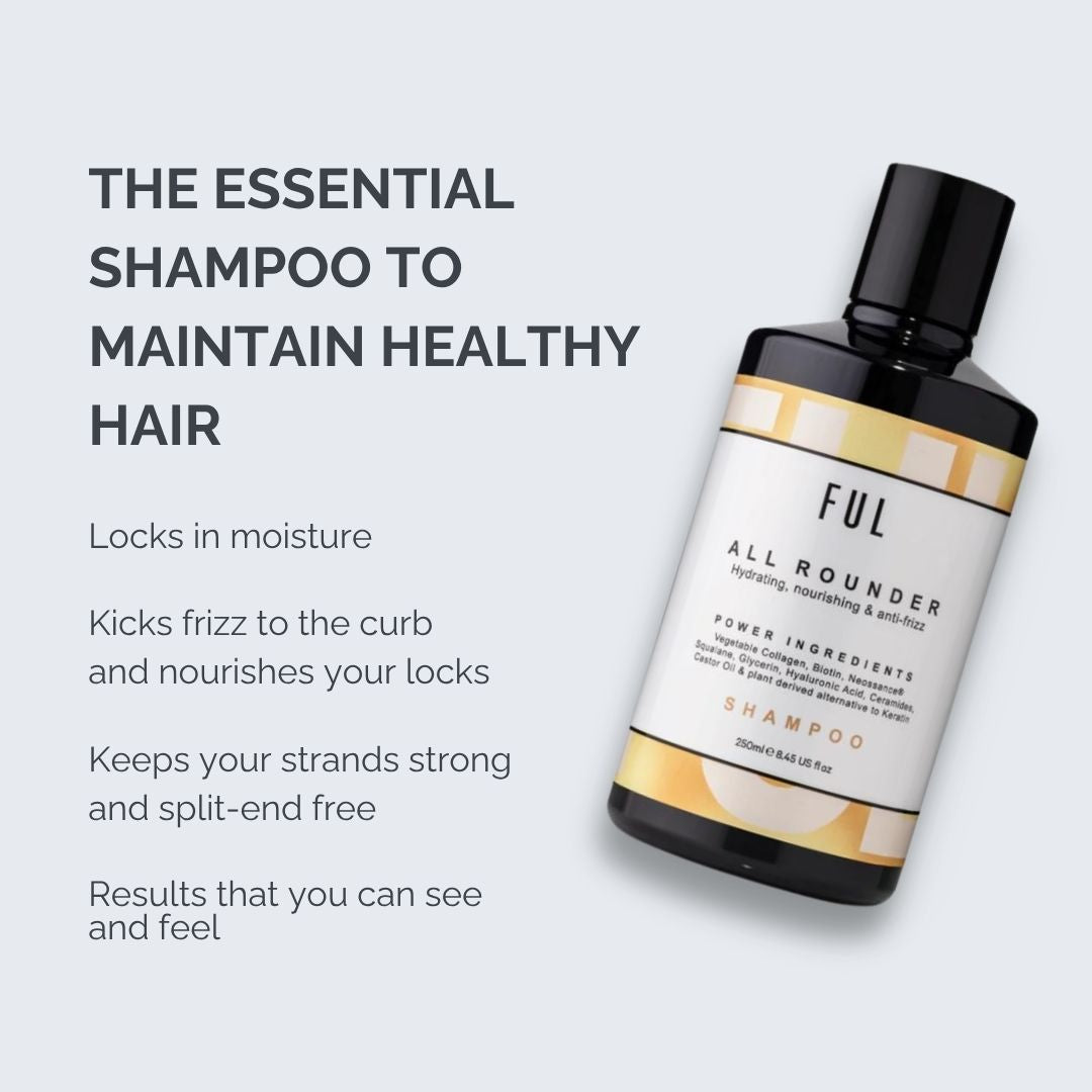 FUL All-Rounder Shampoo 250ml – Sulphate-Free Cleanser for Dry, Damaged & Frizzy Hair