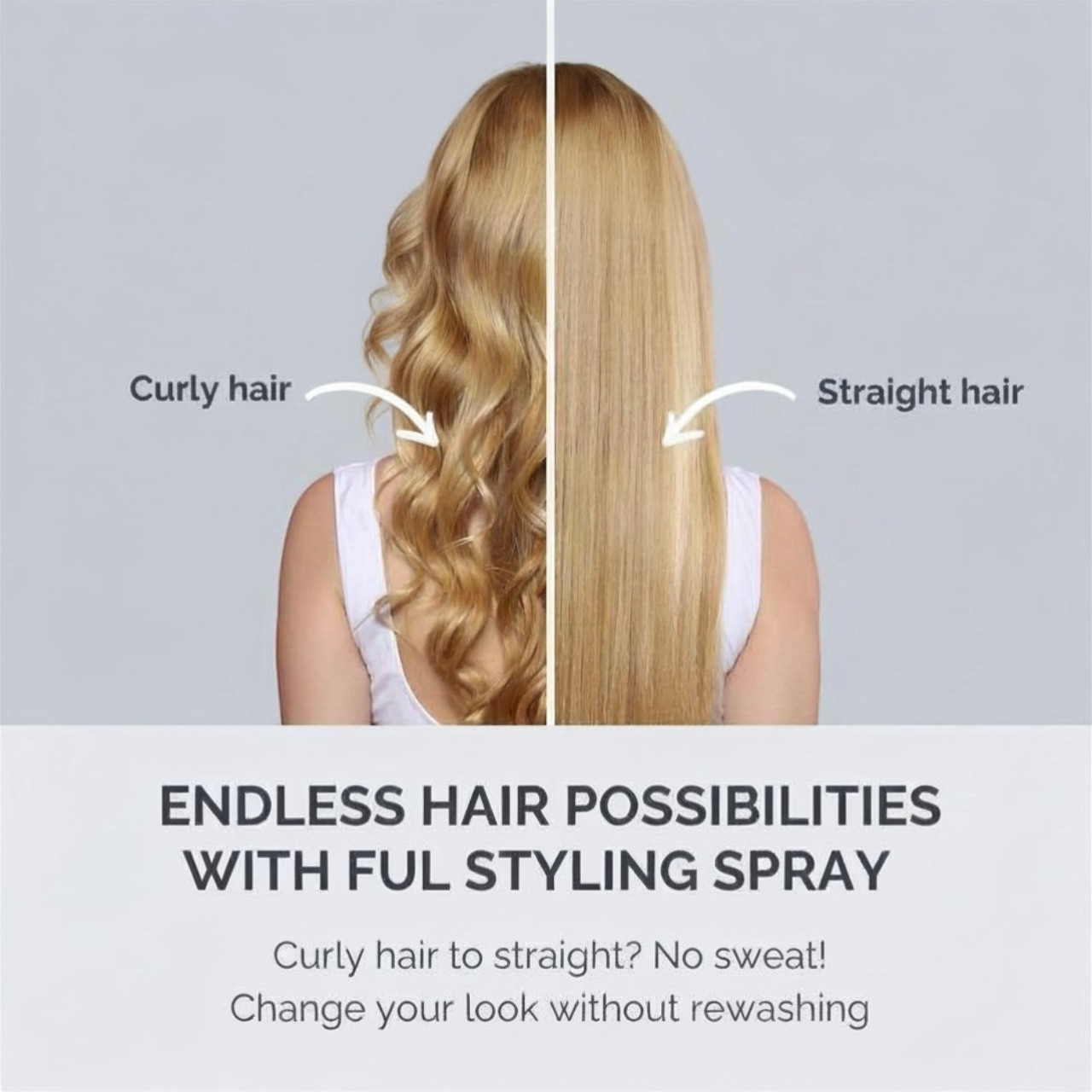 FUL Styling Spray 100ml – Heat Protectant & Volumising Mist for Frizz-Free Daily Styling